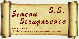 Simeon Strugarević vizit kartica